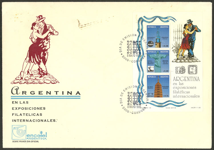 Lot 852 - Argentina souvenir sheets -  Guillermo Jalil - Philatino Auction # 2621 ARGENTINA: General auction with very low starts!