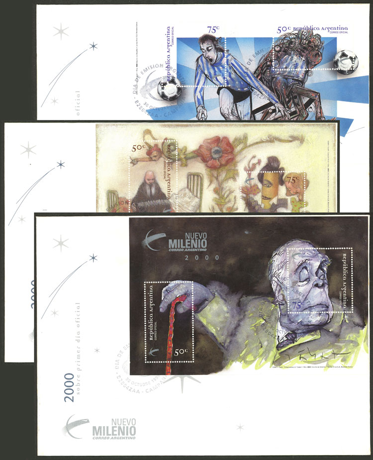 Lot 855 - Argentina souvenir sheets -  Guillermo Jalil - Philatino Auction # 2621 ARGENTINA: General auction with very low starts!