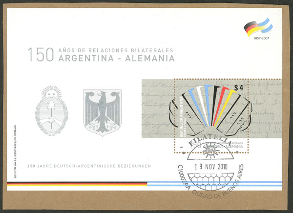 Lot 863 - Argentina souvenir sheets -  Guillermo Jalil - Philatino Auction # 2621 ARGENTINA: General auction with very low starts!