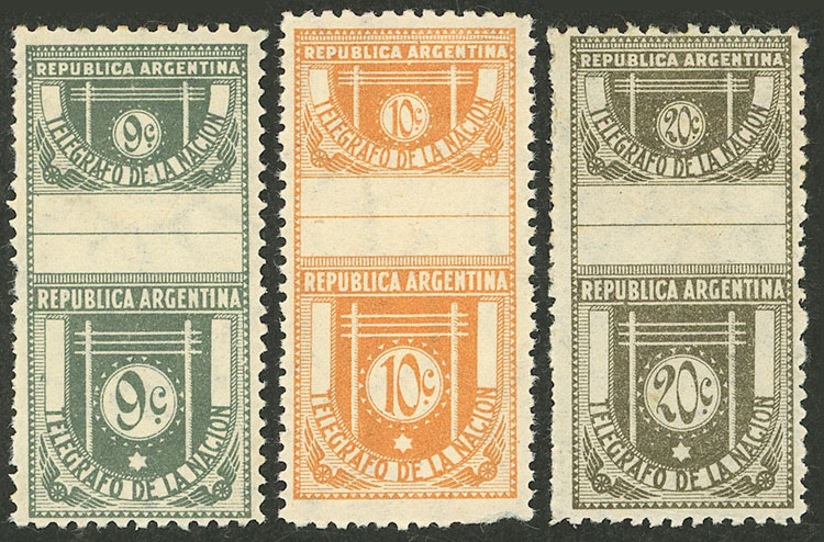 Lot 928 - Argentina telegraph stamps -  Guillermo Jalil - Philatino Auction # 2621 ARGENTINA: General auction with very low starts!