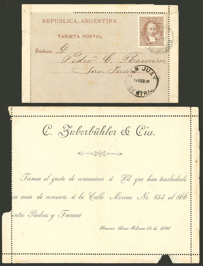 Lot 944 - Argentina Postal stationery -  Guillermo Jalil - Philatino Auction # 2621 ARGENTINA: General auction with very low starts!
