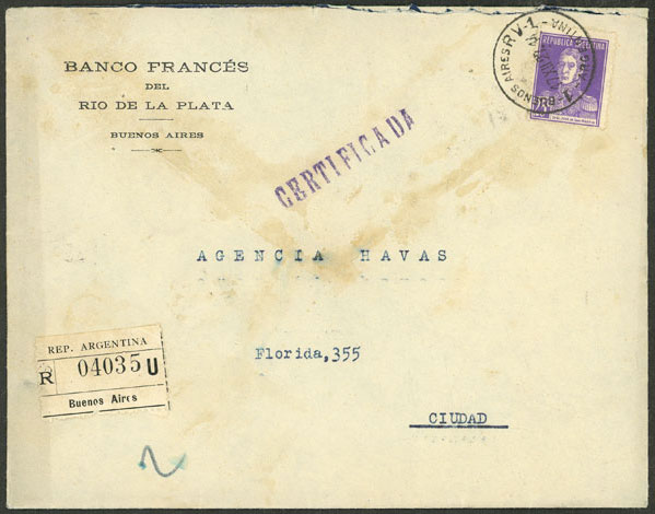 Lot 986 - Argentina postal history -  Guillermo Jalil - Philatino Auction # 2621 ARGENTINA: General auction with very low starts!