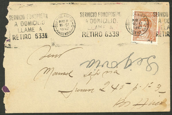 Lot 998 - Argentina postal history -  Guillermo Jalil - Philatino Auction # 2621 ARGENTINA: General auction with very low starts!