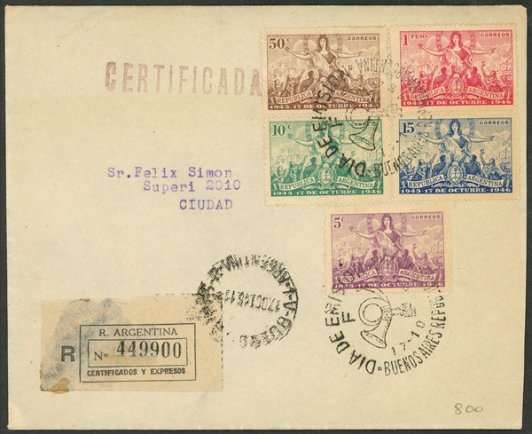 Lot 411 - Argentina general issues -  Guillermo Jalil - Philatino Auction # 2621 ARGENTINA: General auction with very low starts!