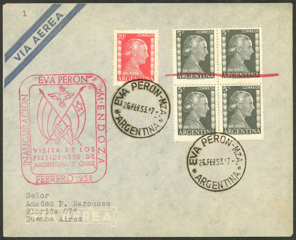 Lot 1007 - Argentina postal history -  Guillermo Jalil - Philatino Auction # 2621 ARGENTINA: General auction with very low starts!