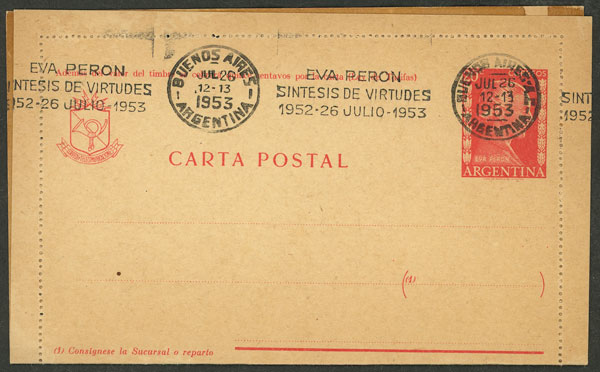 Lot 1010 - Argentina postal history -  Guillermo Jalil - Philatino Auction # 2621 ARGENTINA: General auction with very low starts!