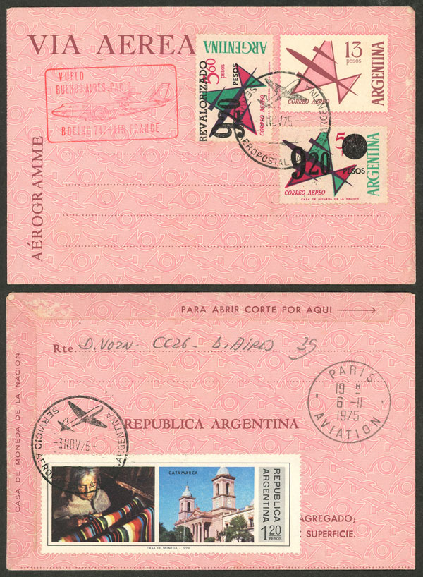 Lot 1033 - Argentina postal history -  Guillermo Jalil - Philatino Auction # 2621 ARGENTINA: General auction with very low starts!