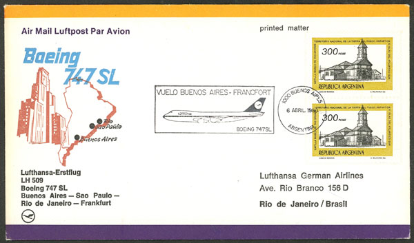 Lot 1038 - Argentina postal history -  Guillermo Jalil - Philatino Auction # 2621 ARGENTINA: General auction with very low starts!