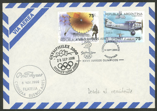 Lot 967 - Argentina postal history -  Guillermo Jalil - Philatino Auction # 2621 ARGENTINA: General auction with very low starts!