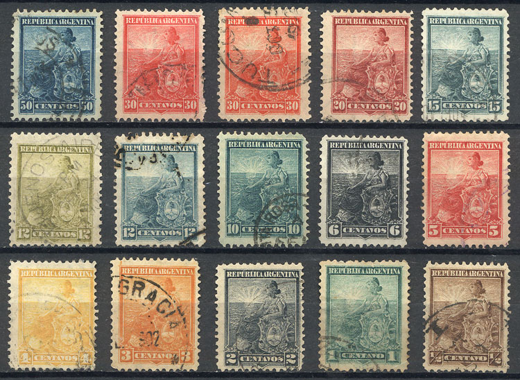 Lot 198 - Argentina general issues -  Guillermo Jalil - Philatino Auction # 2621 ARGENTINA: General auction with very low starts!