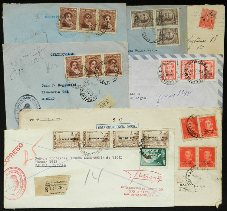 Lot 632 - Argentina postal history - official stamps - Guillermo Jalil - Philatino Auction # 2624 ARGENTINA: Spectacular auction with material from all periods, including many rarities! Lot 632 - Argentina postal history - official stamps - Guillermo Jalil - Philatino Auction # 2624 ARGENTINA: Spectacular auction with material from all periods, including many rarities!