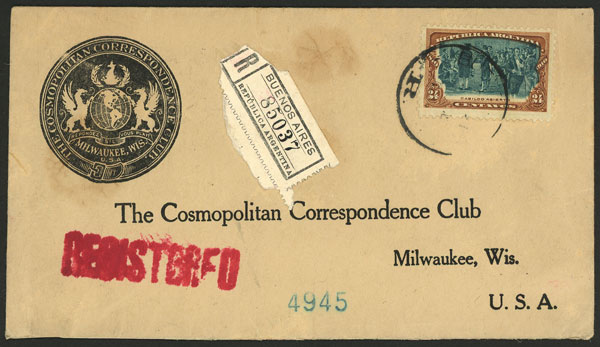 Lot 683 - Argentina postal history -  Guillermo Jalil - Philatino Auction # 2624 ARGENTINA: Spectacular auction with material from all periods, including many rarities!