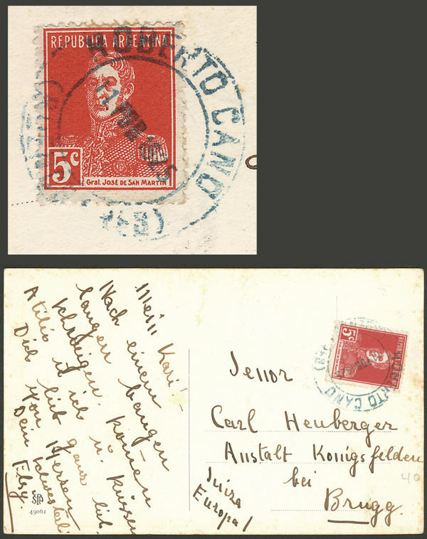 Lot 696 - Argentina postal history -  Guillermo Jalil - Philatino Auction # 2624 ARGENTINA: Spectacular auction with material from all periods, including many rarities!
