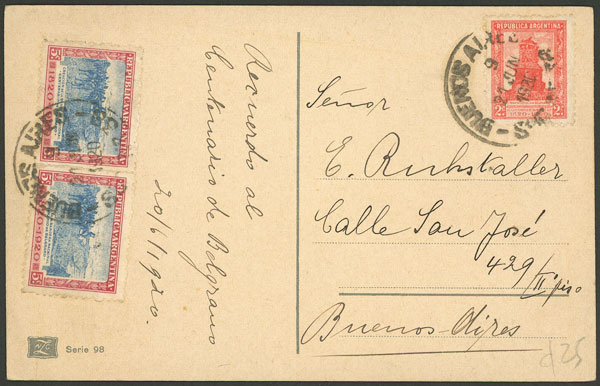 Lot 692 - Argentina postal history -  Guillermo Jalil - Philatino Auction # 2624 ARGENTINA: Spectacular auction with material from all periods, including many rarities!