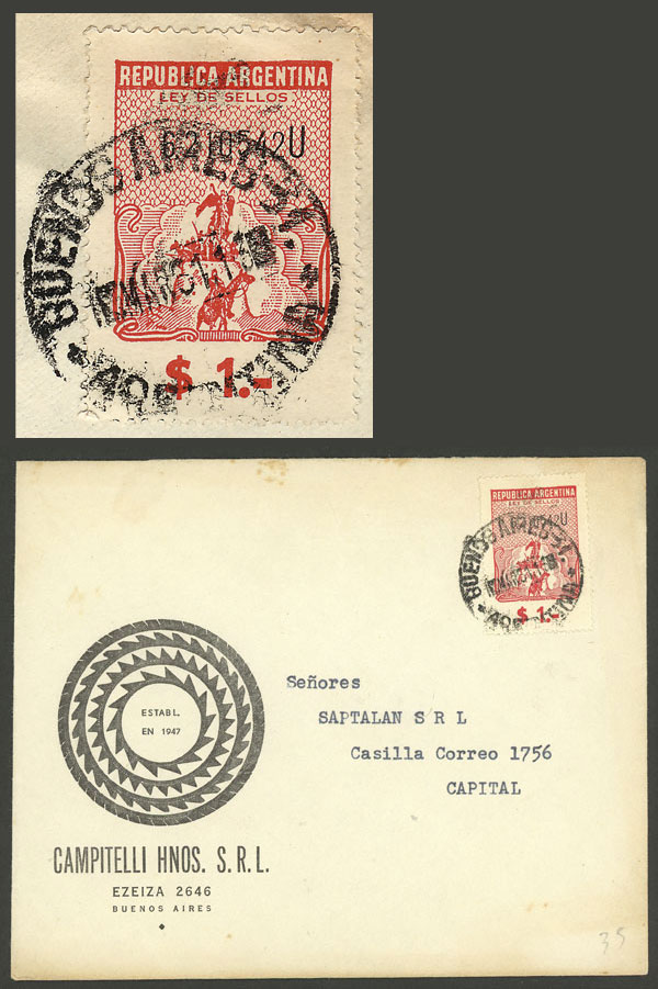 Lot 701 - Argentina postal history - Guillermo Jalil - Philatino Auction # 2624 ARGENTINA: Spectacular auction with material from all periods, including many rarities! Lot 701 - Argentina postal history - Guillermo Jalil - Philatino Auction # 2624 ARGENTINA: Spectacular auction with material from all periods, including many rarities!