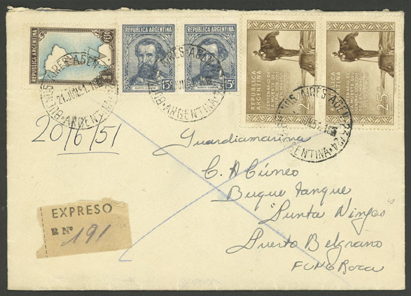 Lot 718 - Argentina postal history - Guillermo Jalil - Philatino Auction # 2624 ARGENTINA: Spectacular auction with material from all periods, including many rarities! Lot 718 - Argentina postal history - Guillermo Jalil - Philatino Auction # 2624 ARGENTINA: Spectacular auction with material from all periods, including many rarities!