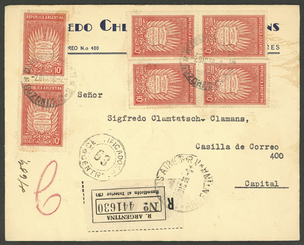 Lot 706 - Argentina postal history - Guillermo Jalil - Philatino Auction # 2624 ARGENTINA: Spectacular auction with material from all periods, including many rarities! Lot 706 - Argentina postal history - Guillermo Jalil - Philatino Auction # 2624 ARGENTINA: Spectacular auction with material from all periods, including many rarities!