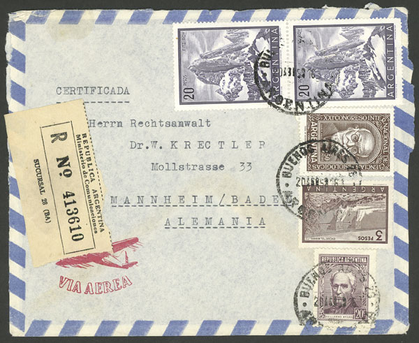 Lot 724 - Argentina postal history - Guillermo Jalil - Philatino Auction # 2624 ARGENTINA: Spectacular auction with material from all periods, including many rarities! Lot 724 - Argentina postal history - Guillermo Jalil - Philatino Auction # 2624 ARGENTINA: Spectacular auction with material from all periods, including many rarities!