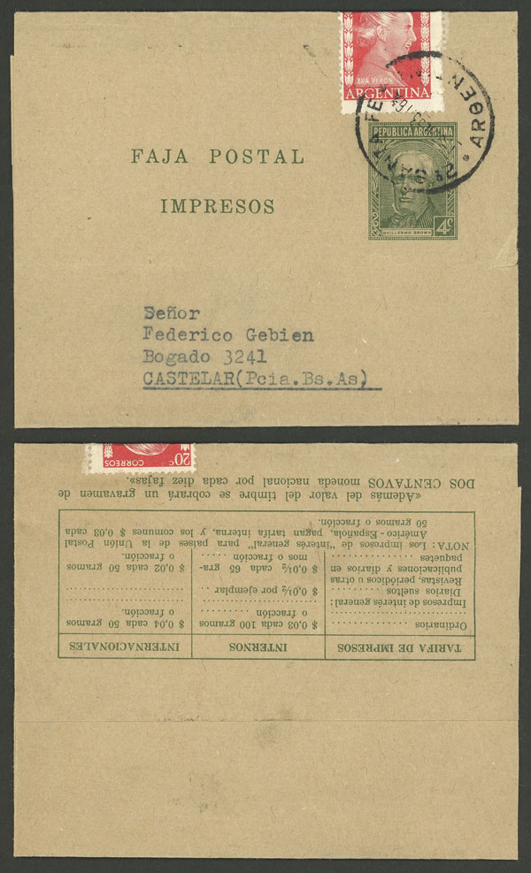 Lot 720 - Argentina postal history - Guillermo Jalil - Philatino Auction # 2624 ARGENTINA: Spectacular auction with material from all periods, including many rarities! Lot 720 - Argentina postal history - Guillermo Jalil - Philatino Auction # 2624 ARGENTINA: Spectacular auction with material from all periods, including many rarities!