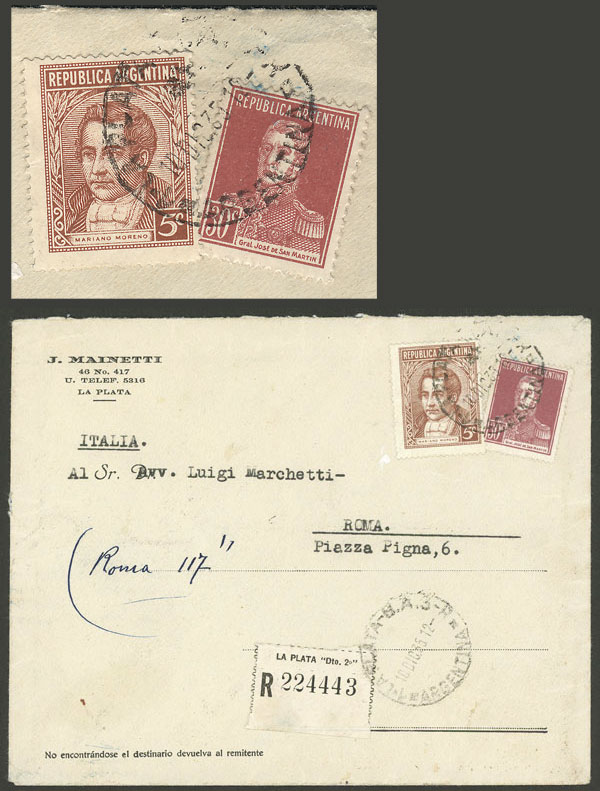 Lot 704 - Argentina postal history - Guillermo Jalil - Philatino Auction # 2624 ARGENTINA: Spectacular auction with material from all periods, including many rarities! Lot 704 - Argentina postal history - Guillermo Jalil - Philatino Auction # 2624 ARGENTINA: Spectacular auction with material from all periods, including many rarities!