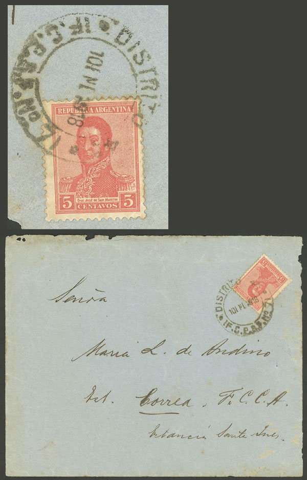 Lot 690 - Argentina postal history -  Guillermo Jalil - Philatino Auction # 2624 ARGENTINA: Spectacular auction with material from all periods, including many rarities!