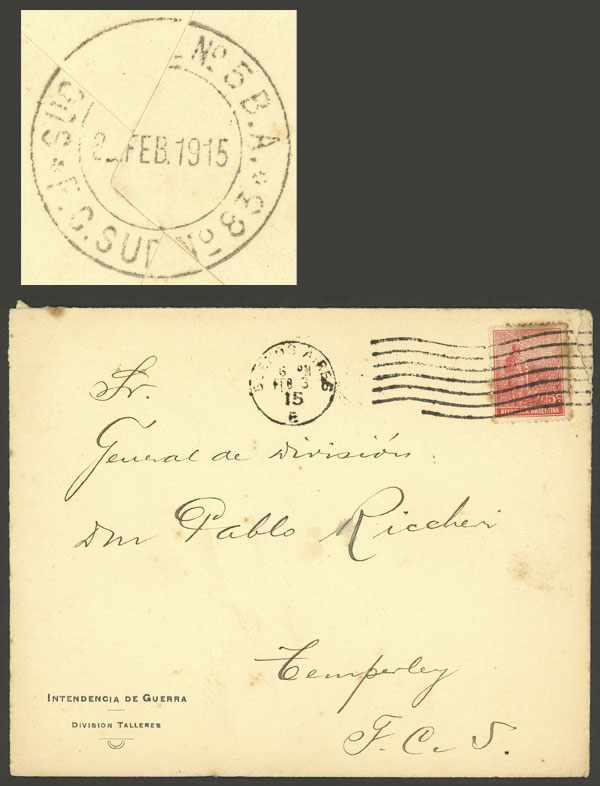 Lot 685 - Argentina postal history -  Guillermo Jalil - Philatino Auction # 2624 ARGENTINA: Spectacular auction with material from all periods, including many rarities!