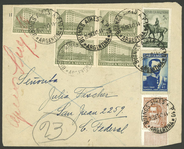 Lot 711 - Argentina postal history - Guillermo Jalil - Philatino Auction # 2624 ARGENTINA: Spectacular auction with material from all periods, including many rarities! Lot 711 - Argentina postal history - Guillermo Jalil - Philatino Auction # 2624 ARGENTINA: Spectacular auction with material from all periods, including many rarities!