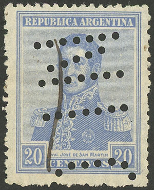 Lot 127 - Argentina general issues -  Guillermo Jalil - Philatino Auction # 2624 ARGENTINA: Spectacular auction with material from all periods, including many rarities!