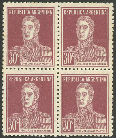 Lot 148 - Argentina general issues -  Guillermo Jalil - Philatino Auction # 2624 ARGENTINA: Spectacular auction with material from all periods, including many rarities!