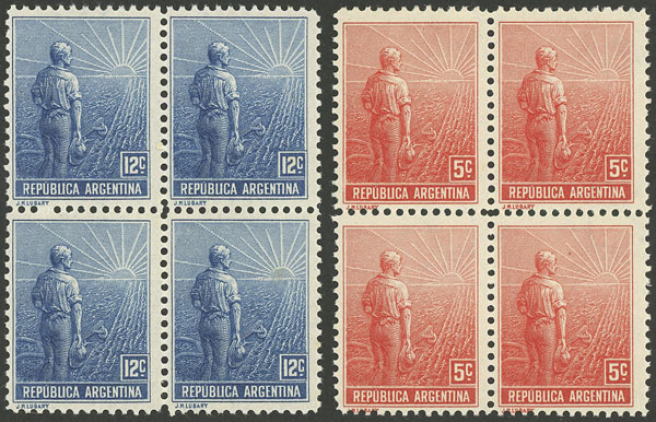 Lot 88 - Argentina general issues -  Guillermo Jalil - Philatino Auction # 2624 ARGENTINA: Spectacular auction with material from all periods, including many rarities!