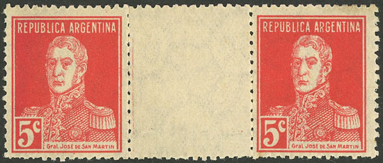 Lot 142 - Argentina general issues -  Guillermo Jalil - Philatino Auction # 2624 ARGENTINA: Spectacular auction with material from all periods, including many rarities!