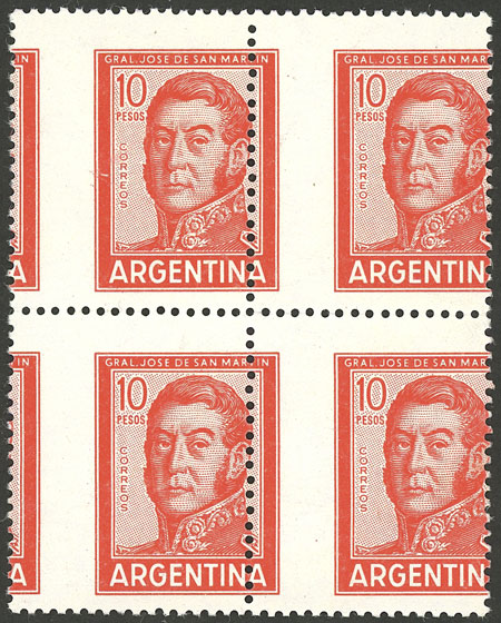 Lot 402 - Argentina general issues -  Guillermo Jalil - Philatino Auction # 2624 ARGENTINA: Spectacular auction with material from all periods, including many rarities!