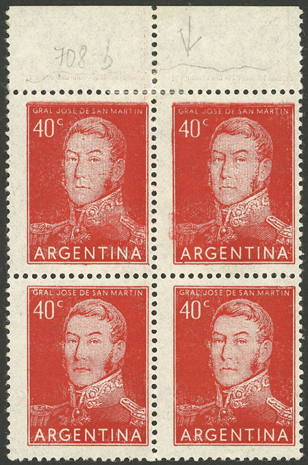 Lot 288 - Argentina general issues -  Guillermo Jalil - Philatino Auction # 2624 ARGENTINA: Spectacular auction with material from all periods, including many rarities!