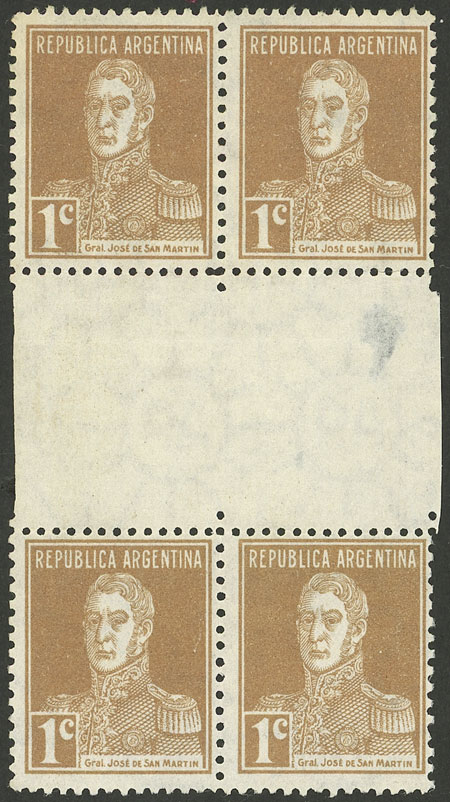 Lot 140 - Argentina general issues -  Guillermo Jalil - Philatino Auction # 2624 ARGENTINA: Spectacular auction with material from all periods, including many rarities!