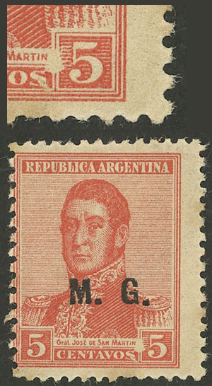 Lot 579 - Argentina official stamps -  Guillermo Jalil - Philatino Auction # 2624 ARGENTINA: Spectacular auction with material from all periods, including many rarities!
