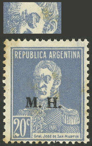 Lot 584 - Argentina official stamps -  Guillermo Jalil - Philatino Auction # 2624 ARGENTINA: Spectacular auction with material from all periods, including many rarities!