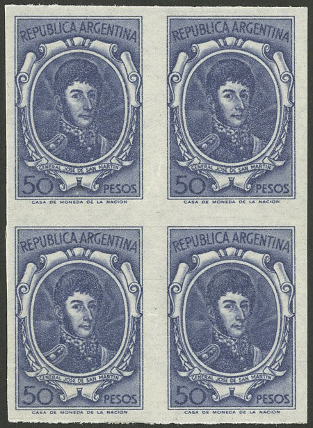 Lot 416 - Argentina general issues -  Guillermo Jalil - Philatino Auction # 2624 ARGENTINA: Spectacular auction with material from all periods, including many rarities!