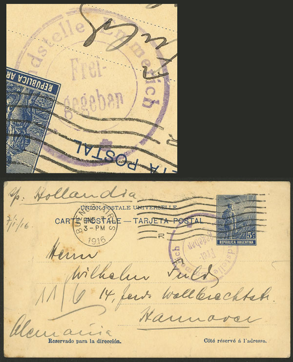 Lot 686 - Argentina postal history -  Guillermo Jalil - Philatino Auction # 2624 ARGENTINA: Spectacular auction with material from all periods, including many rarities!
