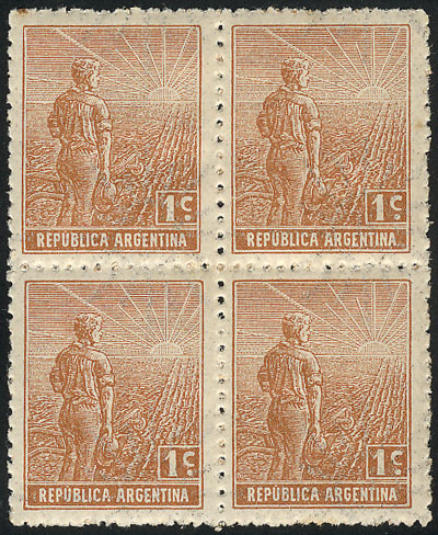Lot 91 - Argentina general issues -  Guillermo Jalil - Philatino Auction # 2624 ARGENTINA: Spectacular auction with material from all periods, including many rarities!