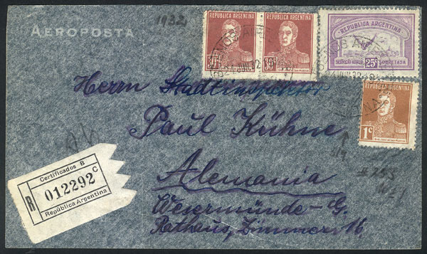 Lot 702 - Argentina postal history - Guillermo Jalil - Philatino Auction # 2624 ARGENTINA: Spectacular auction with material from all periods, including many rarities! Lot 702 - Argentina postal history - Guillermo Jalil - Philatino Auction # 2624 ARGENTINA: Spectacular auction with material from all periods, including many rarities!