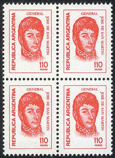 Lot 479 - Argentina general issues -  Guillermo Jalil - Philatino Auction # 2624 ARGENTINA: Spectacular auction with material from all periods, including many rarities!