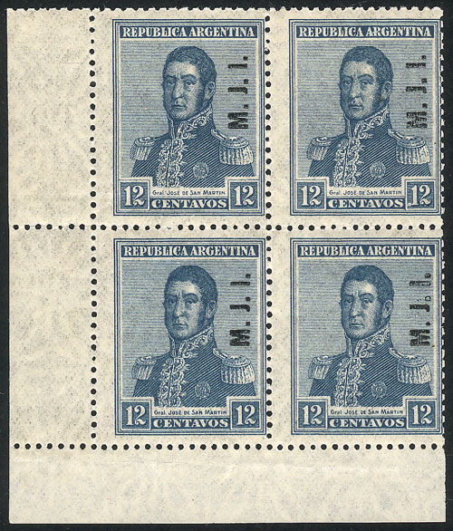 Lot 591 - Argentina official stamps -  Guillermo Jalil - Philatino Auction # 2624 ARGENTINA: Spectacular auction with material from all periods, including many rarities!