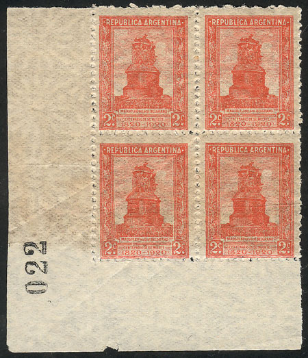 Lot 129 - Argentina general issues -  Guillermo Jalil - Philatino Auction # 2624 ARGENTINA: Spectacular auction with material from all periods, including many rarities!