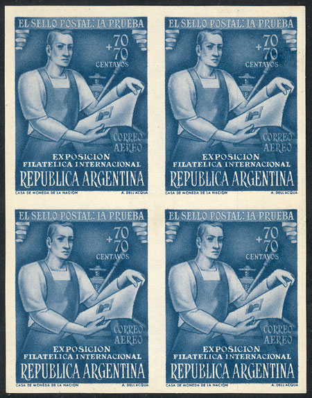 Lot 265 - Argentina general issues -  Guillermo Jalil - Philatino Auction # 2624 ARGENTINA: Spectacular auction with material from all periods, including many rarities!