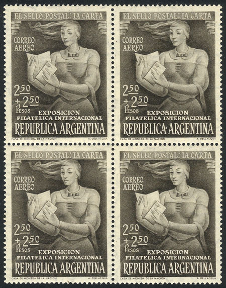 Lot 267 - Argentina general issues -  Guillermo Jalil - Philatino Auction # 2624 ARGENTINA: Spectacular auction with material from all periods, including many rarities!