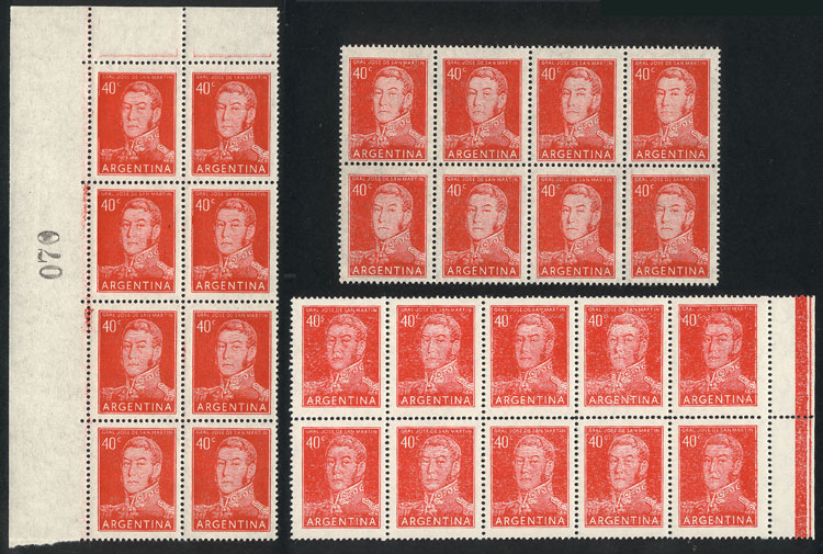 Lot 287 - Argentina general issues -  Guillermo Jalil - Philatino Auction # 2624 ARGENTINA: Spectacular auction with material from all periods, including many rarities!
