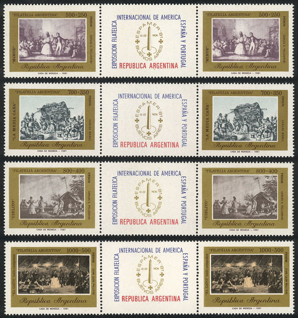 Lot 507 - Argentina general issues -  Guillermo Jalil - Philatino Auction # 2624 ARGENTINA: Spectacular auction with material from all periods, including many rarities!