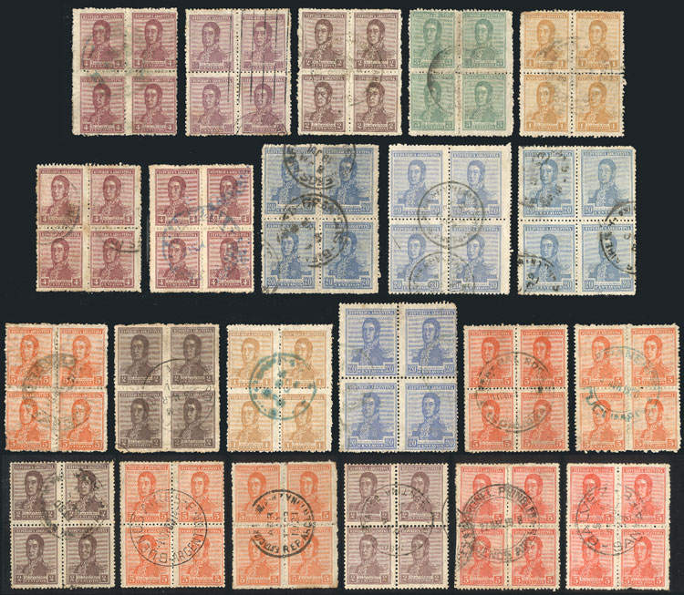 Lot 136 - Argentina general issues -  Guillermo Jalil - Philatino Auction # 2624 ARGENTINA: Spectacular auction with material from all periods, including many rarities!