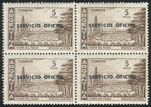 Lot 622 - Argentina official stamps -  Guillermo Jalil - Philatino Auction # 2624 ARGENTINA: Spectacular auction with material from all periods, including many rarities!