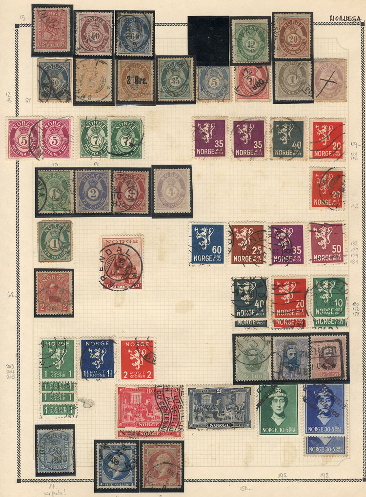 Lot 1910 - Norway Lots and Collections - Guillermo Jalil - Philatino Auction # 2629 WORLDWIDE + ARGENTINA: General August auction Lot 1910 - Norway Lots and Collections - Guillermo Jalil - Philatino Auction # 2629 WORLDWIDE + ARGENTINA: General August auction